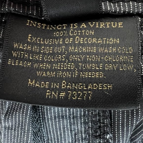 Helix Men's Cargo Shorts Dark Grey with white pin stripes - Picture 8 of 8